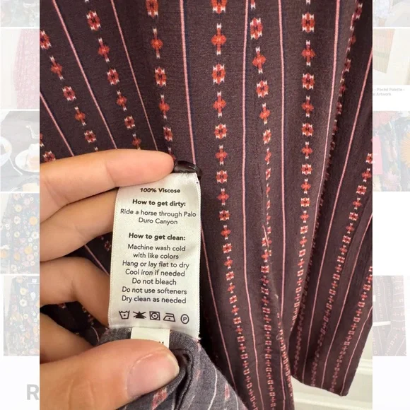 Tecovas Maroon Puff Sleeve button down Mini Dress - Picture 3 of 4